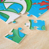 かわいい動物のシーライフサメ海魚の子供 ジグソーパズル (側面)