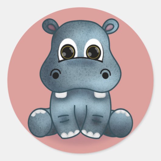 かわいい動物のシール ラウンドシール (正面)