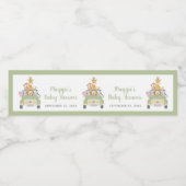 かわいい動物のジャングルサファリベイビーシャワー ペットボトルラベル (シングルラベル)