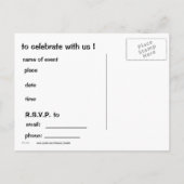 かわいい動物のスウィンガーのパーティの招待状 インビテーションポストカード (裏面)