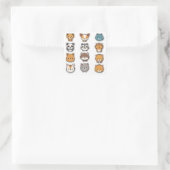 かわいい動物のステッカーセット – スイートウッドランドクリッター スクエアシール (バッグ)