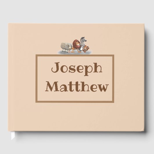 かわいい動物のテーマのゲストブック ゲストブック (正面)