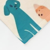 かわいい動物のデザイン継ぎ目のない犬と猫のパターン フリースブランケット (角)