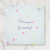 かわいい動物のドーナツmonogram baby shower フェイバータグ (裏面)