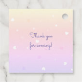 かわいい動物のドーナツmonogram baby shower フェイバータグ (裏面)