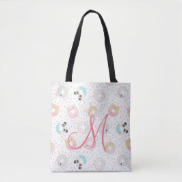 かわいい動物のドーナツmonogram toteバッグ トートバッグ