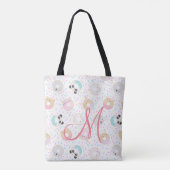 かわいい動物のドーナツmonogram toteバッグ トートバッグ (裏面)