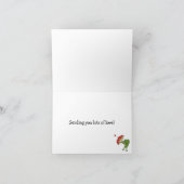 かわいい動物のバレンタインデーカード カード (内部)