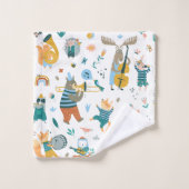 かわいい動物のバンド バスタオルセット (ウォッシュタオル)