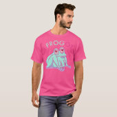 かわいい動物のパンプスおもしろいカエル Tシャツ (正面フル)