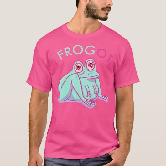 かわいい動物のパンプスおもしろいカエル Tシャツ (正面)