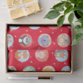 かわいい動物のパーティー帽子の子供の赤いハッピーバースデー 薄葉紙 (ギフト)