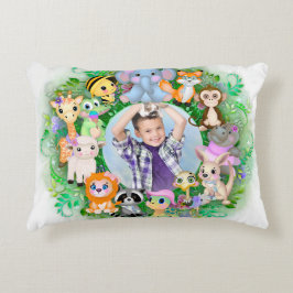 かわいい動物のフォトフレーム アクセントクッション