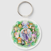 かわいい動物のフォトフレーム キーホルダー (裏面)