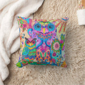 かわいい動物のフクロウの漫画の鳥 クッション (ブランケット)