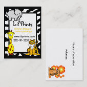 かわいい動物のブティックの名刺のラベル 名刺 (正面/裏面)