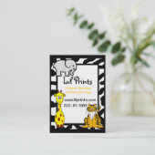 かわいい動物のブティックの名刺のラベル 名刺 (スタンド正面)