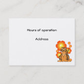 かわいい動物のブティックの名刺のラベル 名刺 (裏面)