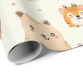 かわいい動物のプリント包装紙 ラッピングペーパー (ロールコーナー)