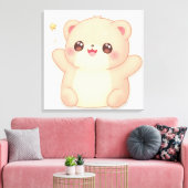 かわいい動物のプリント キャンバスプリント (インサイチュ (リビング))