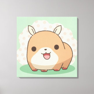 かわいい動物のプリント キャンバスプリント