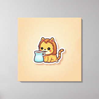 かわいい動物のプリント キャンバスプリント