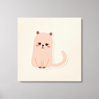 かわいい動物のプリント キャンバスプリント
