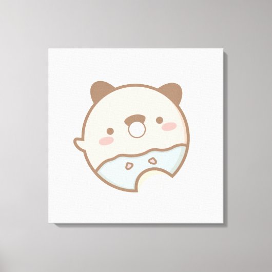かわいい動物のプリント キャンバスプリント (正面)
