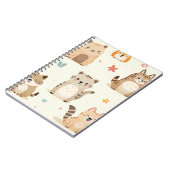 かわいい動物のプリント ノートブック (左側)