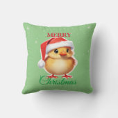 かわいい動物のベビーのシックなサンタクリスマスコスチューム クッション (裏面)