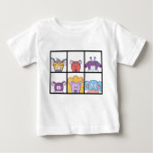 かわいい動物のベビーのTシャツ ベビーTシャツ (正面)
