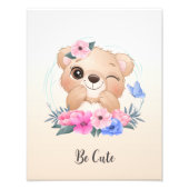 かわいい動物のベビー壁画 フォトプリント            (正面)