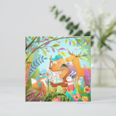 かわいい動物のホリデーカード シーズンカード (スタンド正面)