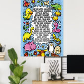 かわいい動物のポスター「See You Later Alligator Rhyme Poster」 ポスター (ホームオフィス)