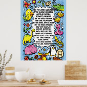 かわいい動物のポスター「See You Later Alligator Rhyme Poster」 ポスター (キッチン)