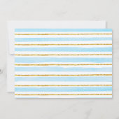 かわいい動物のマスクを郵便で届ける男の子のシャワー 招待状 (裏面)