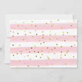 かわいい動物のマスクを郵送でシャワーを浴びる女の子 招待状 (裏面)