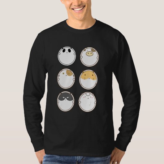 かわいい動物のラウンド Tシャツ (正面)