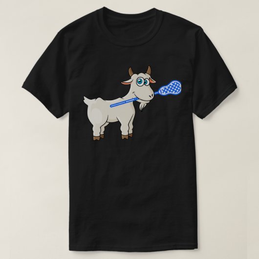 かわいい動物のラクロスヤギ Tシャツ (デザイン正面)