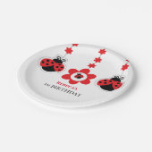 かわいい動物のラディバグ誕生日紙プレート ペーパープレート (アングル)