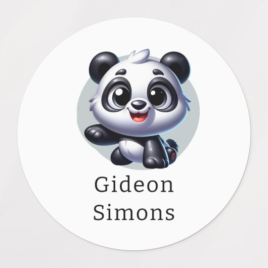 かわいい動物のラベル ラベル (デザイン2)