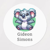 かわいい動物のラベル ラベル (デザイン1)