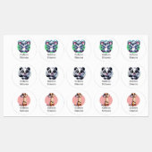 かわいい動物のラベル ラベル (シート)