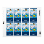 かわいい動物のラベル（本） ラベル (フルシート)