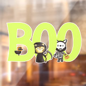 かわいい動物の不気味なハロウィーン ウィンドウサイン (シート2)