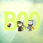 かわいい動物の不気味なハロウィーン ウィンドウサイン (シート3)