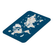 かわいい動物の世界地図 マグネット (左側)