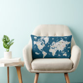 かわいい動物の世界地図 ランバークッション (椅子)