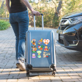 かわいい動物の休日の品揃え シール (スーツケースインサイチュ)