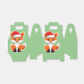 かわいい動物の冬のキツネサンタ・クリスマス フェイバーボックス (折り畳みなし)